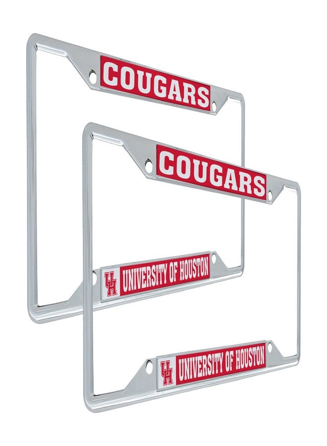 Desert Cactus University of Houston License Plate Frame Metal Car Tag Holder for Front or Back of Car Officially Licensed (Mascot 2-Pack) - Image 1