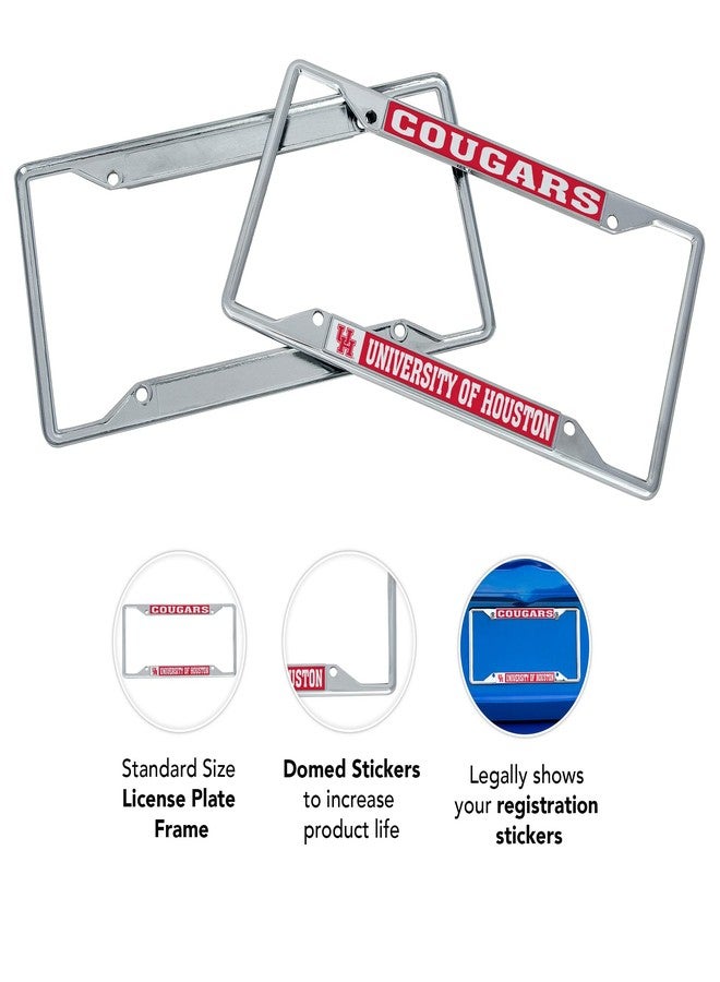 Desert Cactus University of Houston License Plate Frame Metal Car Tag Holder for Front or Back of Car Officially Licensed (Mascot 2-Pack) - Image 4