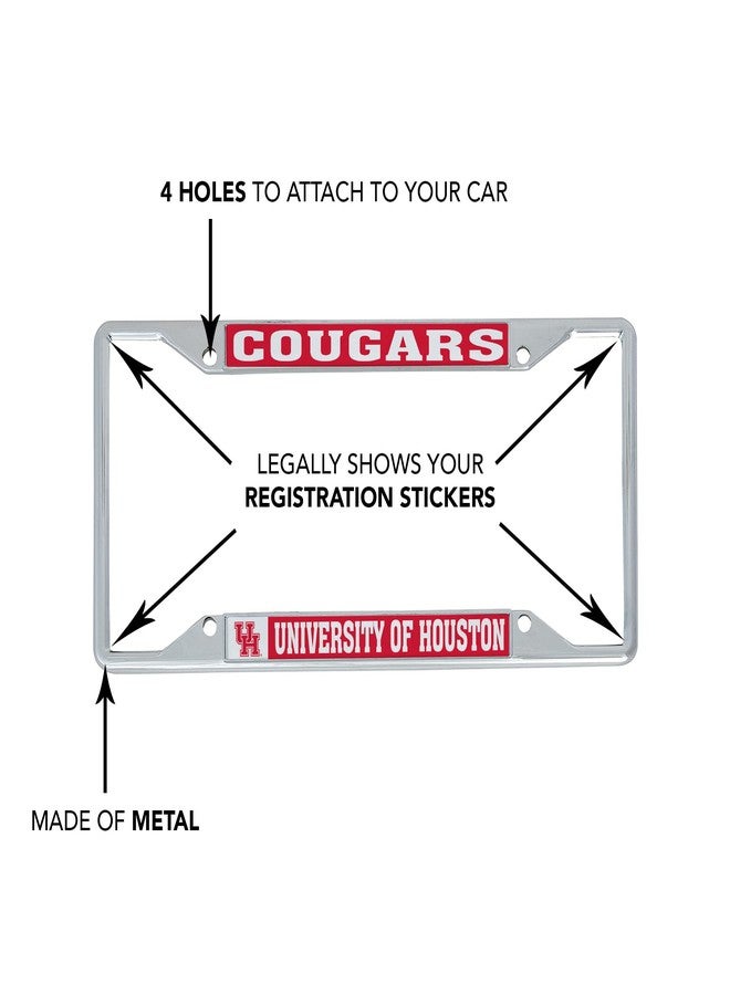 Desert Cactus University of Houston License Plate Frame Metal Car Tag Holder for Front or Back of Car Officially Licensed (Mascot 2-Pack) - Image 5