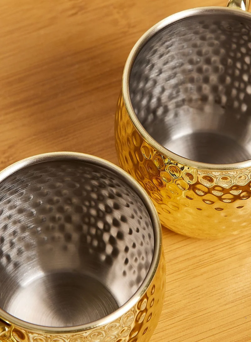 Noire Edit Metal Moscow Mule Mugs Set Of 2
