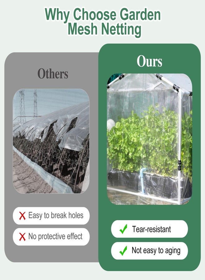 WiMas Garden Netting 10 x 50FT Insect Netting Pest Barrier Ultra Fine Plant Mesh Cover Protection for Vegetable Flowers Fruits Plants Greenhouse Crops - Image 5