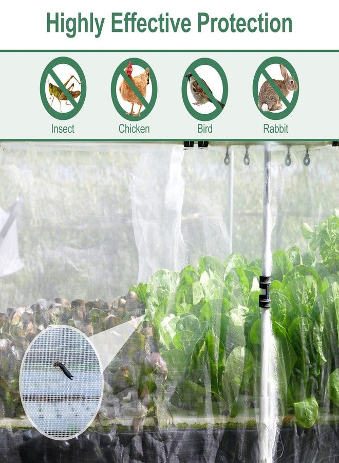 WiMas Garden Netting 10 x 50FT Insect Netting Pest Barrier Ultra Fine Plant Mesh Cover Protection for Vegetable Flowers Fruits Plants Greenhouse Crops - Image 3