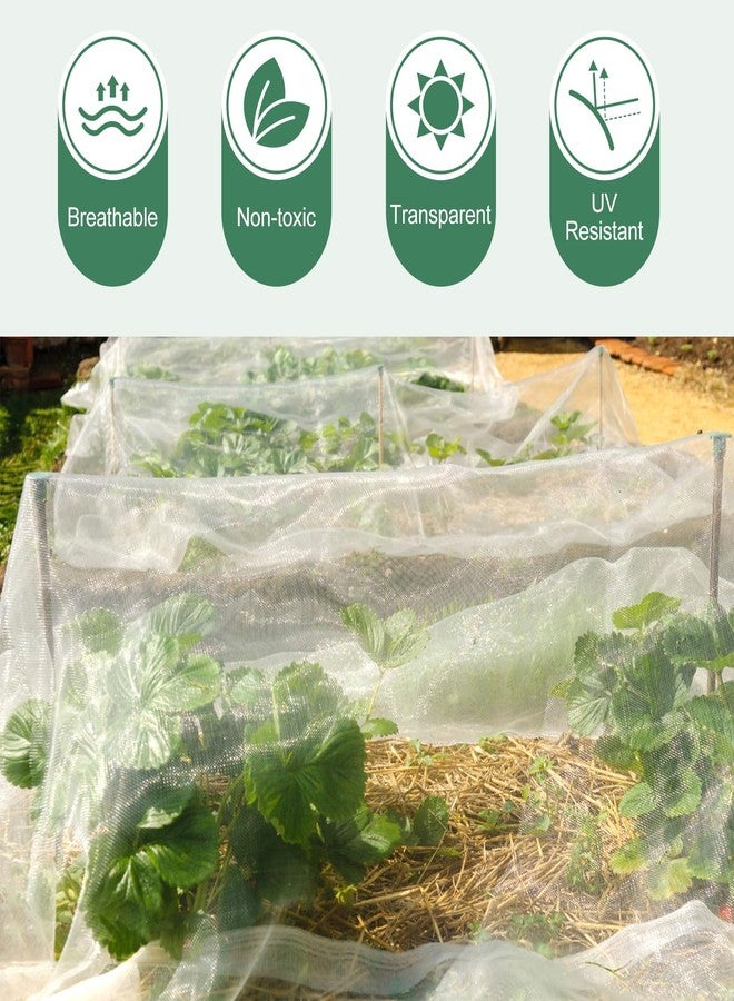 WiMas Garden Netting 10 x 50FT Insect Netting Pest Barrier Ultra Fine Plant Mesh Cover Protection for Vegetable Flowers Fruits Plants Greenhouse Crops - Image 4