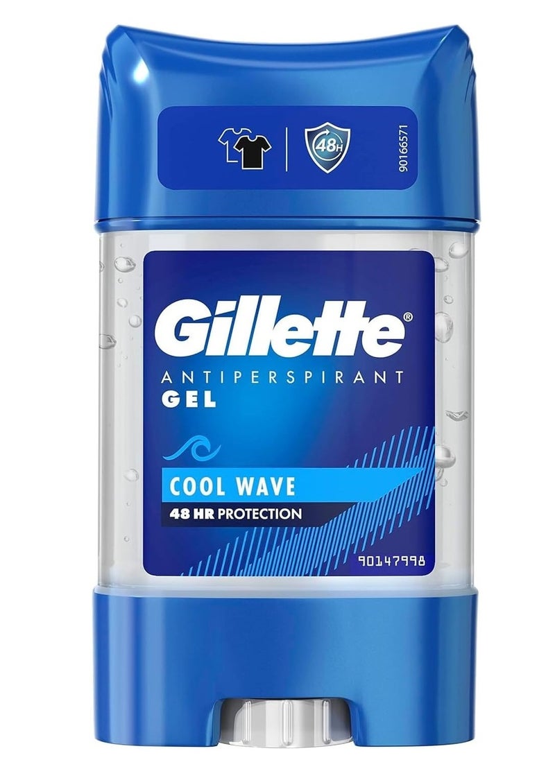 Gillette - Two Pieces of Cool Wave Clear Gel Deodorant 2*70ml - Image 1