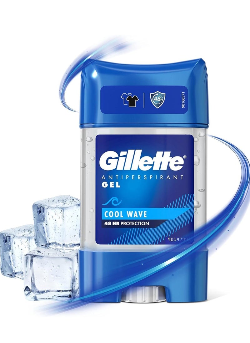 Gillette - Two Pieces of Cool Wave Clear Gel Deodorant 2*70ml - Image 1