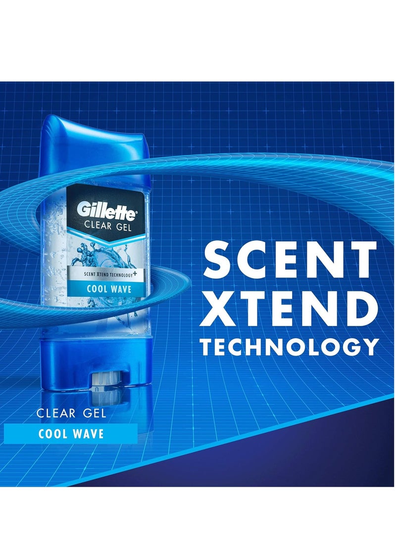 Gillette - Two Pieces of Cool Wave Clear Gel Deodorant 2*70ml - Image 1