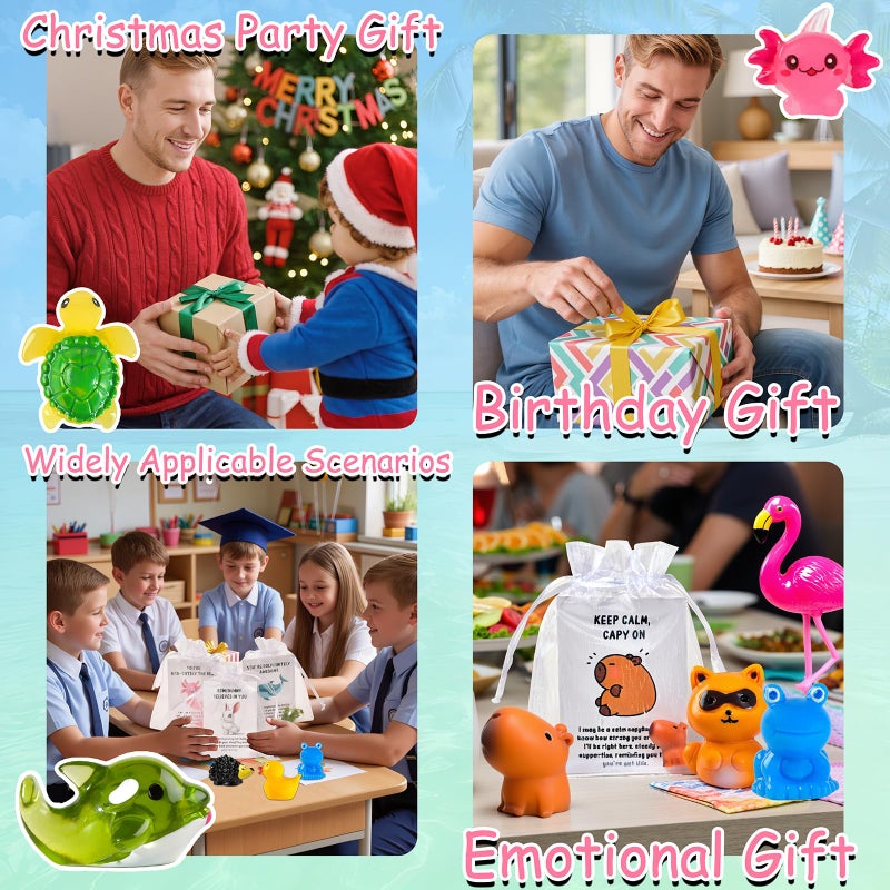 PAPPYN-A 60 Set Employee Appreciation Gifts Bulk for Coworkers Team Staff Thank You Gifts Organza Bags Back to SchoolResin Animal Pun Inspirational Note Cards for OfficeTeacher Volunteer Nurse - Image 5