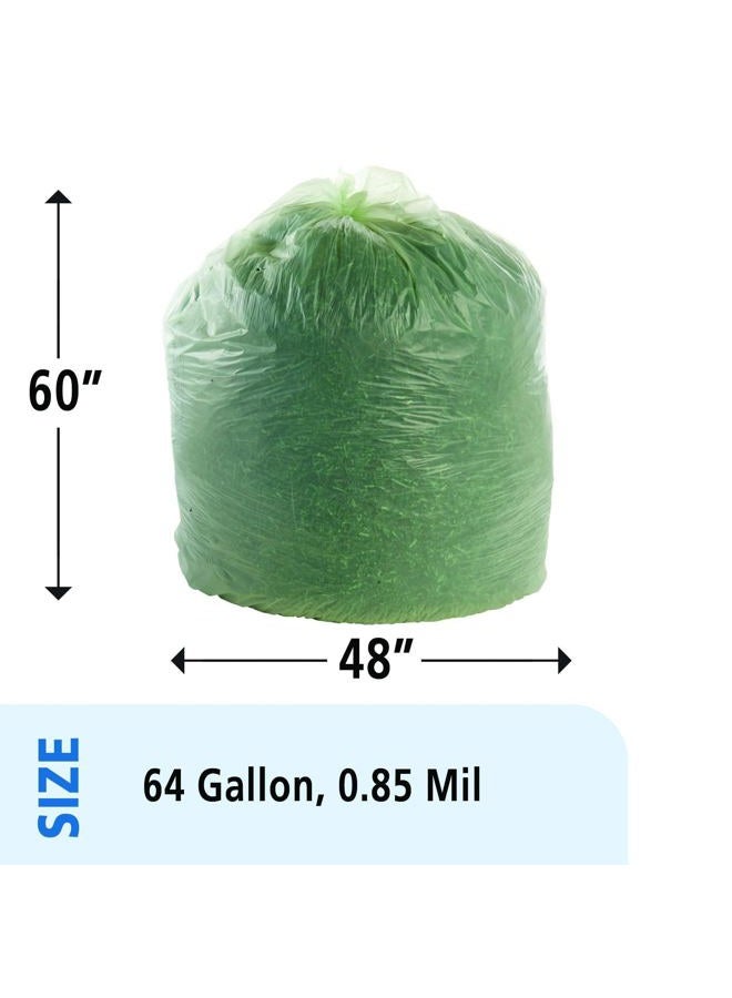 STOUT by Envision STO-E4860E85 EcoSafe-6400 Compostable Bags, 48" x 60", 64 gal capacity, 0.85 mil thickness, Green (Pack of 30) - Image 2