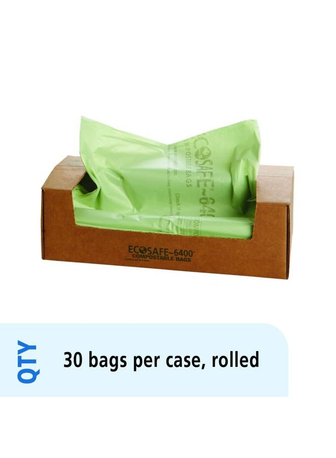 STOUT by Envision STO-E4860E85 EcoSafe-6400 Compostable Bags, 48" x 60", 64 gal capacity, 0.85 mil thickness, Green (Pack of 30) - Image 3
