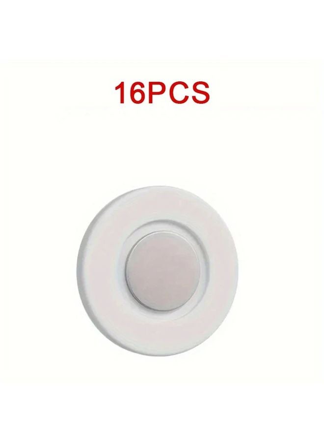 16 قطعة حامل مغناطيسي ملمع للحائط، خطاف تخزين مغناطيسي متعدد الأغراض سهل التركيب - Image 1