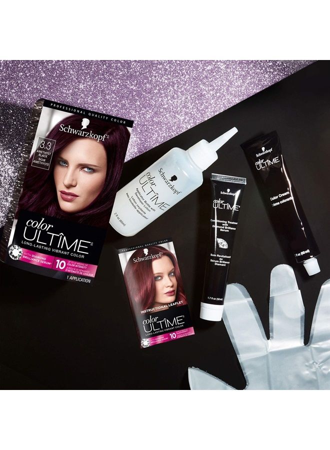 Schwarzkopf Color Ultime Permanent Hair Color Cream, 3.3 Amethyst Black - Image 4