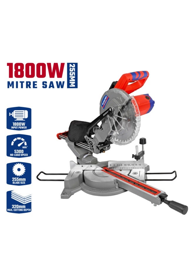 WORKPRO MITRE SAW WORK PRO 1800W 255MM - Image 1