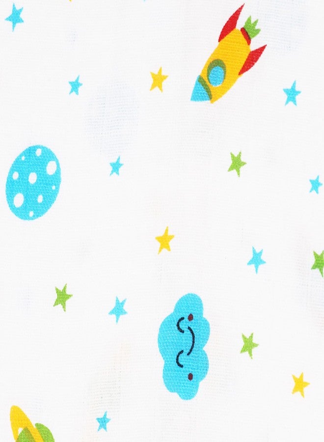 Kidbea 100% Muslin cloth frock for baby girls | Soft Mulmul Cotton Frock | Summer wear Frock | Comfortable Baby Products | Sleeveless Vest | New Born Baby | 3 to 6 Months Combo of 3 - Image 4