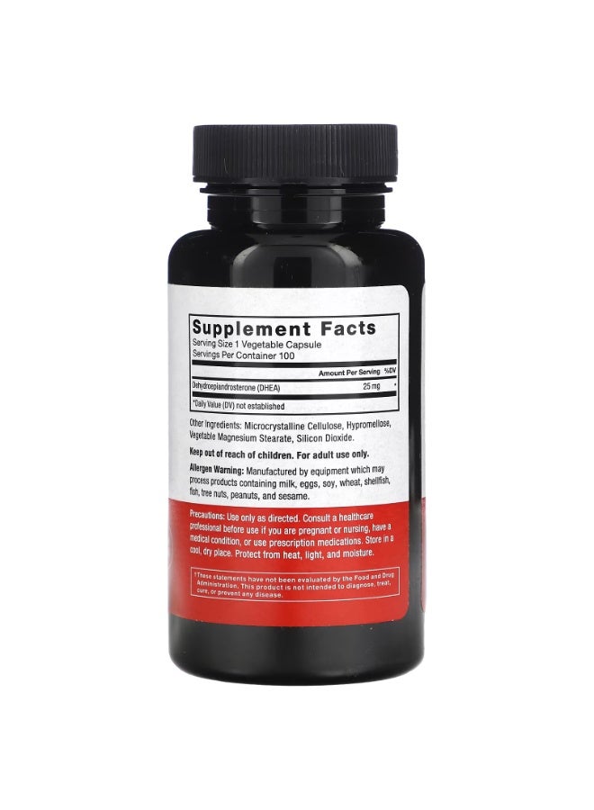 Force Factor DHEA, 25 mg, 100 Vegetable Capsules - Image 2