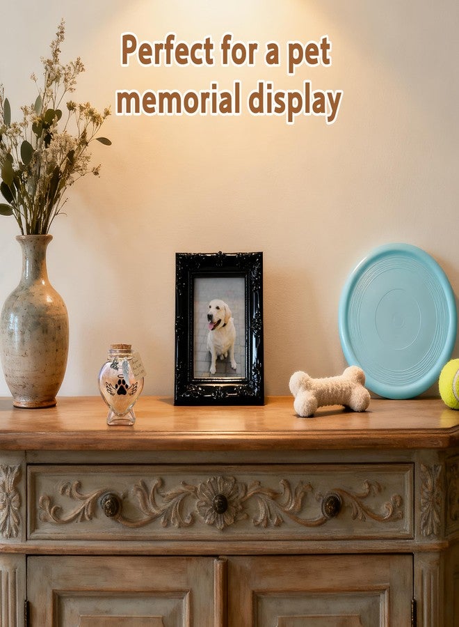 HAMUIERS Pet Memorial Gift for Loss of Dog, Heart Shape Glass Jar & Bottle for Fur, Hair, Whiskers or Ashes Keepsake Urn with Cork Top, Charms for Cute Rainbow Bridge Memorial, Silver - Image 5
