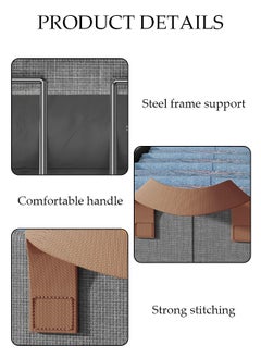 DUNISO 3pcs Wardrobe Clothes Organizer Foldable Closet Storage Organizer for Clothes Jeans Washable Closet Storage Boxes with Carrying Handles Cube Storage Bin for Home Bedroom Office  - Image 4