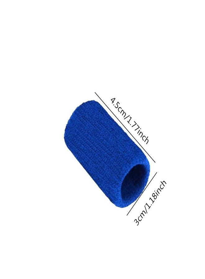 Honkenda 20 Pack Finger Sleeves Protectors for Basketball Tennis Baseball Badminton Volleyball, Sport Elastic Compression Splints Thumb Sleeves for Pain Relief Arthritis Trigger Finger (Blue Black) - Image 2