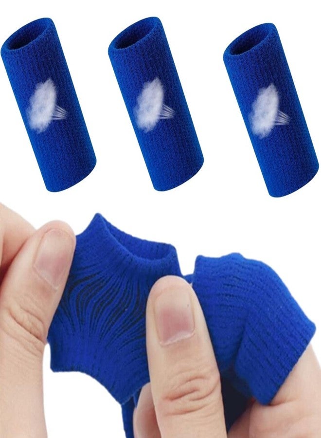 Honkenda 20 Pack Finger Sleeves Protectors for Basketball Tennis Baseball Badminton Volleyball, Sport Elastic Compression Splints Thumb Sleeves for Pain Relief Arthritis Trigger Finger (Blue Black) - Image 5
