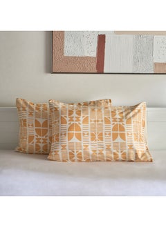 Home Box Matrix 2-Piece Coral Printed Microfiber Pillow Cover Set 75 x 50 cm  - Image 2
