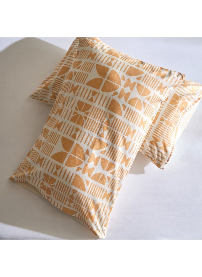Home Box Matrix 2-Piece Coral Printed Microfiber Pillow Cover Set 75 x 50 cm  - Image 4