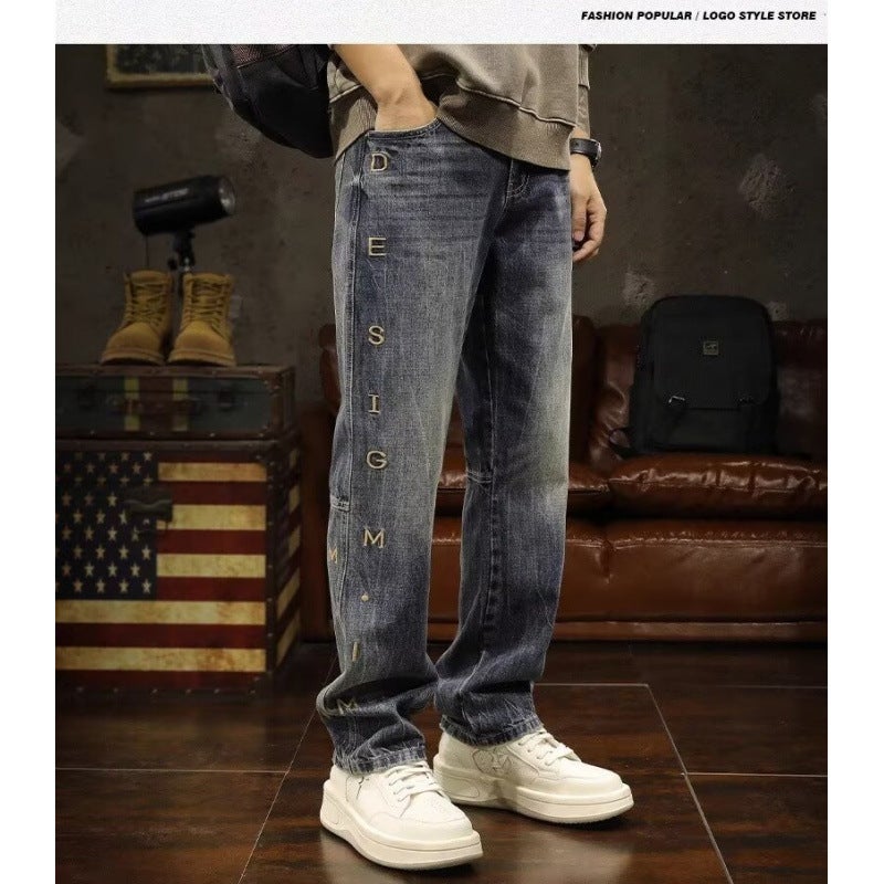 Unisex Classic Denim Jeans Loose Fit Daily Outdoor Wear - Image 1