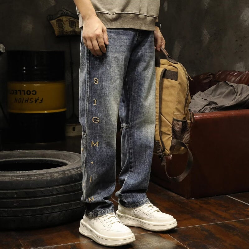 Unisex Classic Denim Jeans Loose Fit Daily Outdoor Wear - Image 4