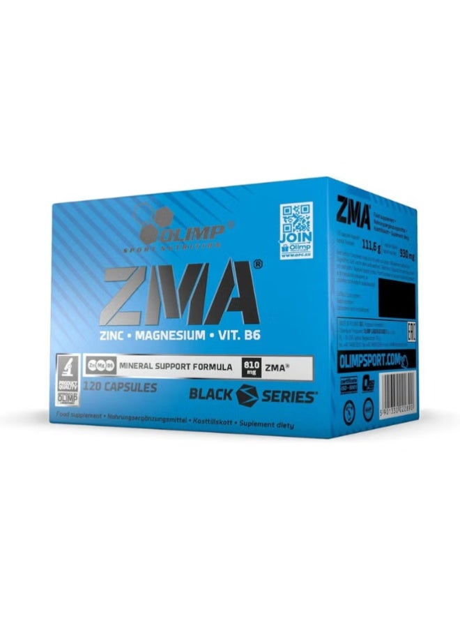 أولمب أوليمب مكمل غذائي رياضي ZMA، ١٢٠ كبسولة - تركيبة من الزنك والمغنيسيوم وفيتامين ب٦ لدعم الطاقة والتعافي واستقلاب البروتين - Image 2
