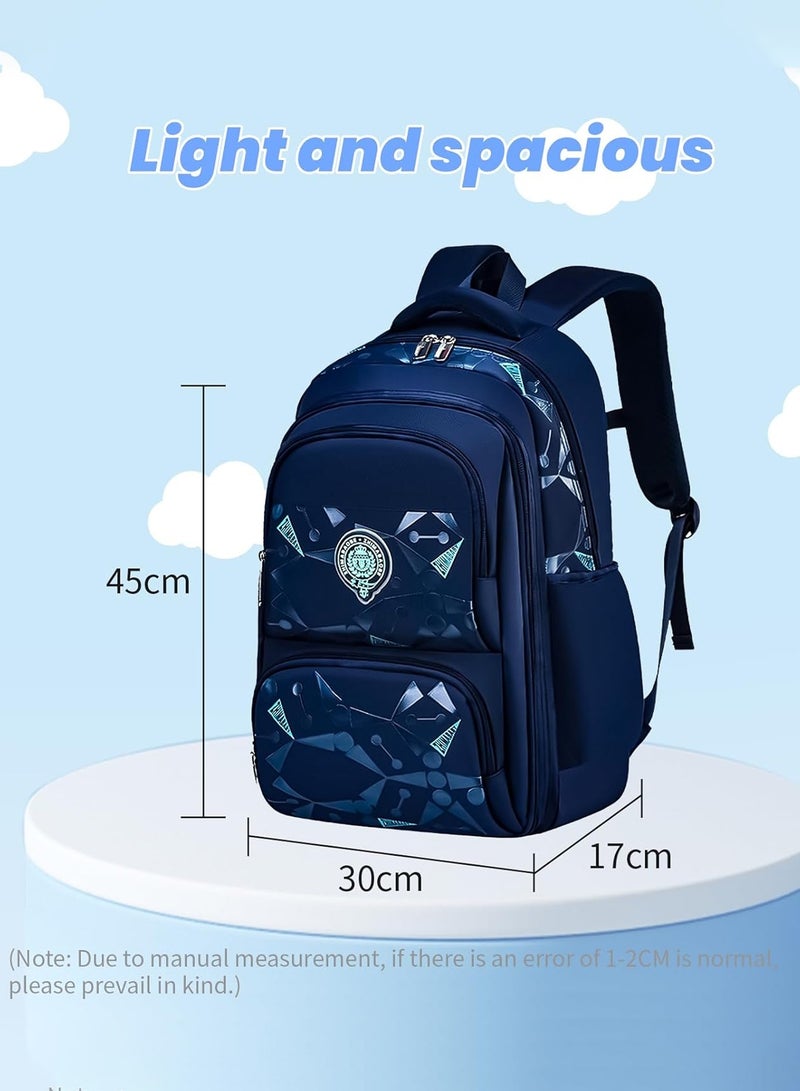 Backpack for Boys, Water Resistant Backpacks for School Kids Elementary Primary Book Bags With Laptop Compartment School Bag  - Image 2