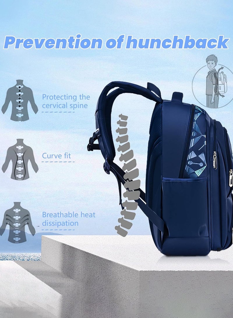 Backpack for Boys, Water Resistant Backpacks for School Kids Elementary Primary Book Bags With Laptop Compartment School Bag  - Image 5