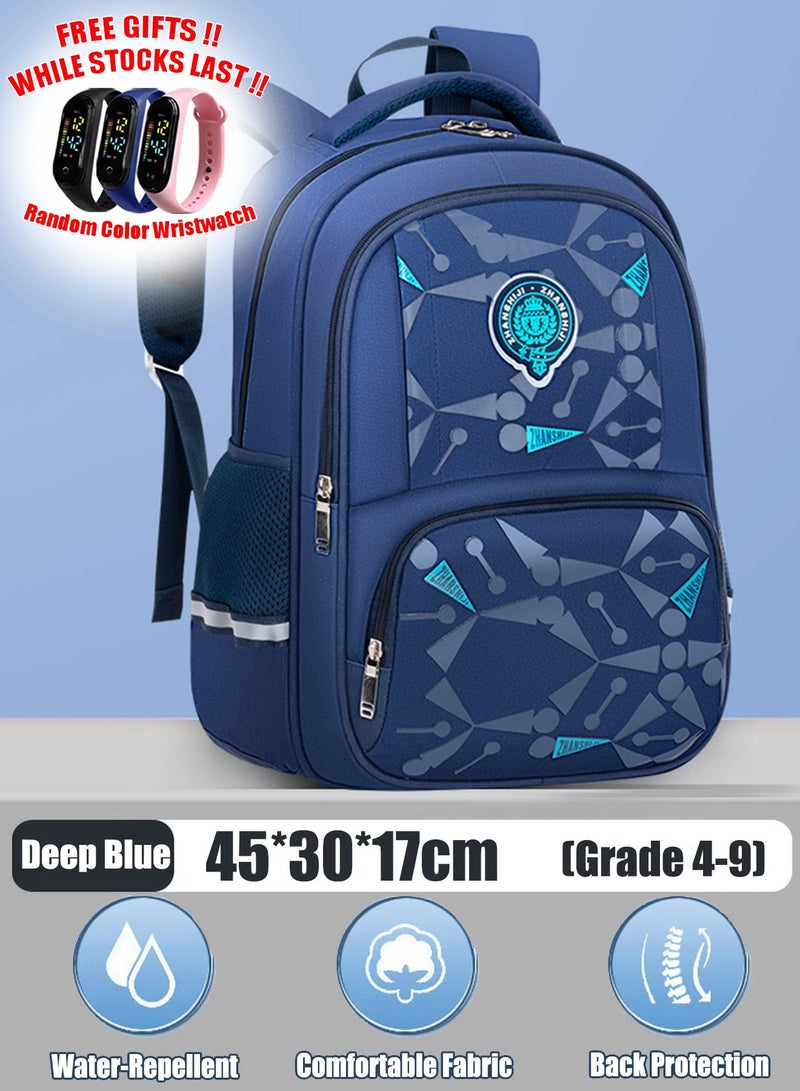 Backpack for Boys, Water Resistant Backpacks for School Kids Elementary Primary Book Bags With Laptop Compartment School Bag  - Image 1