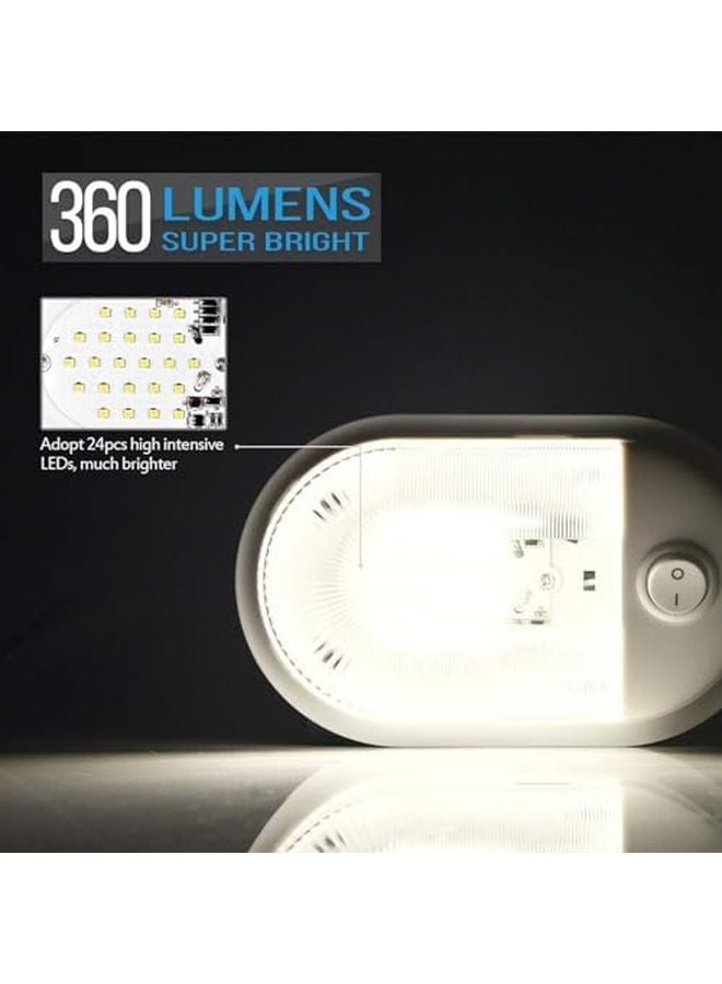 RV LED Ceiling Dome Light 720LM White ABS Material 4000 4500K Easy Installation - Image 4