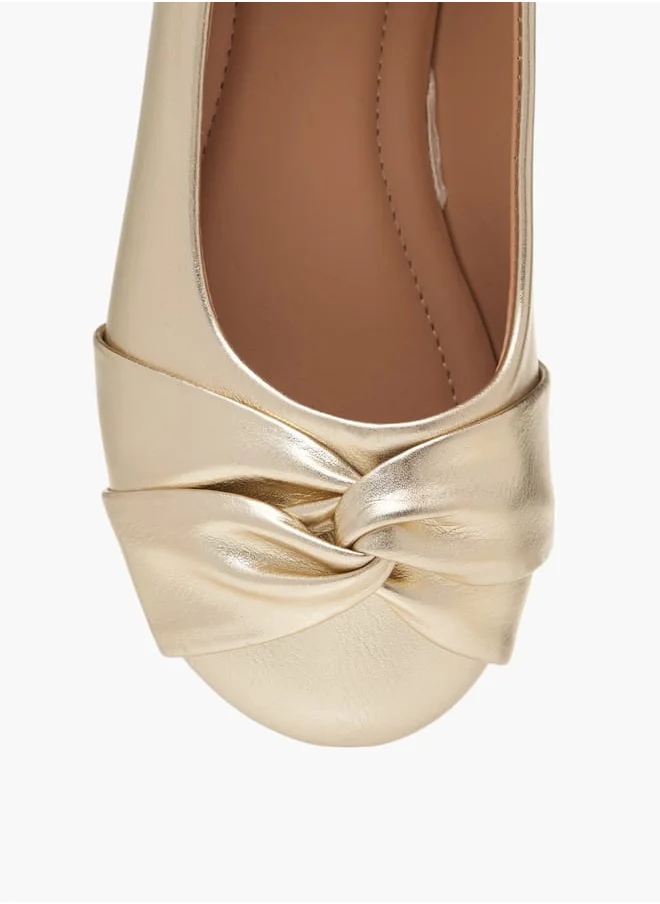 Flora Bella By Shoexpress Girls Slip-On Ballerina Shoes With Knot Detail Ramadan Collection
