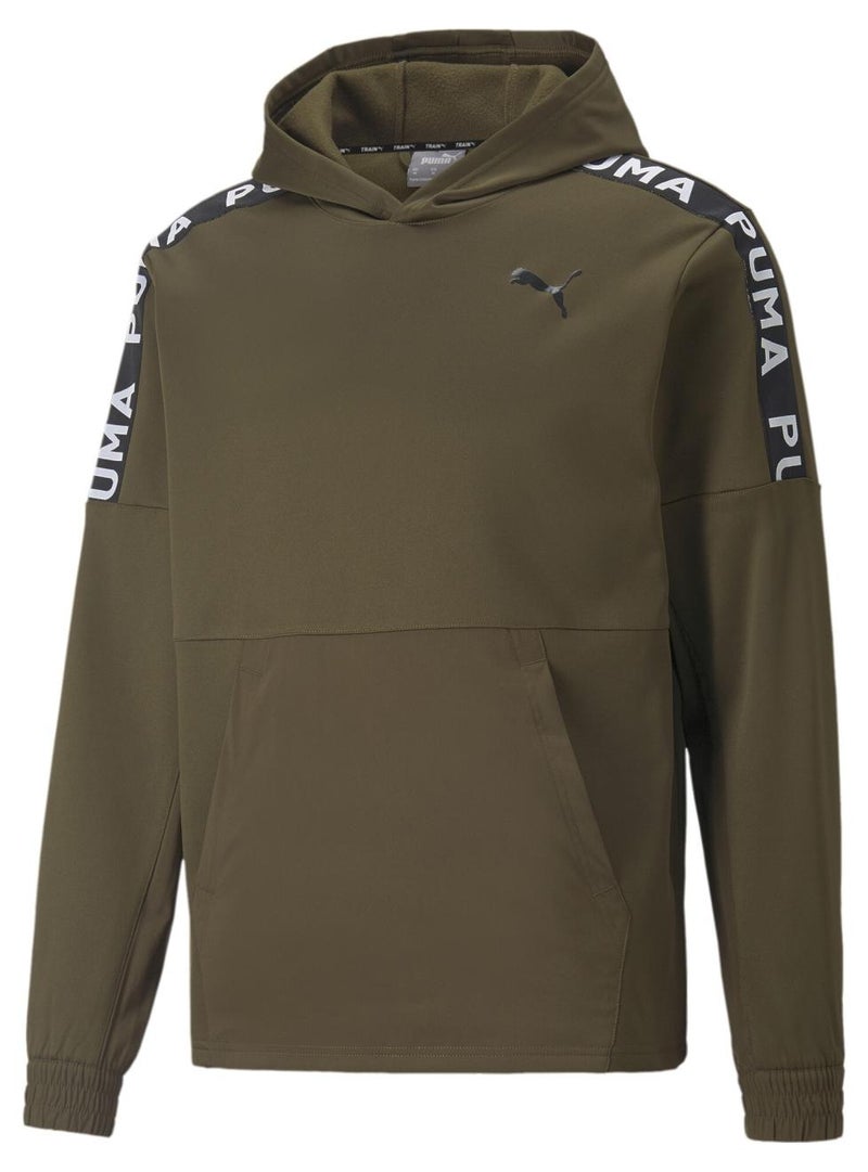PUMA Fit PWRFleece Mens Green Training Hoodie - Image 1