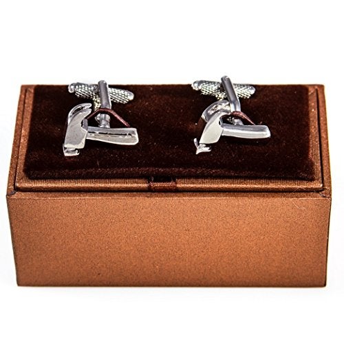 MRCUFF Hammer Construction Pair Cufflinks in a Presentation Gift Box & Polishing Cloth - Image 2