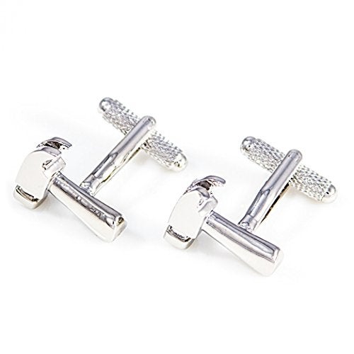 MRCUFF Hammer Construction Pair Cufflinks in a Presentation Gift Box & Polishing Cloth - Image 3