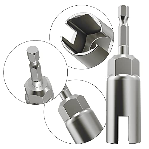 Monliful 3 Pack (10mm,13mm,16mm) 1/4 Inch Hex Shank Nut Driver, Power Wing Nut Driver Set Bit Socket Wrenches Tools Set Slot Wing Nuts Drills Bits for Panel Nuts Screws Eye C Hook Bolt - Image 2