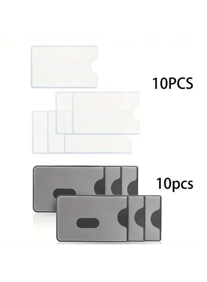 20Pcs RFID Blocking Card Sleeves Anti Magnetic NFC Theft Proof Card Holder Transparent Hard Case Cover - Image 1