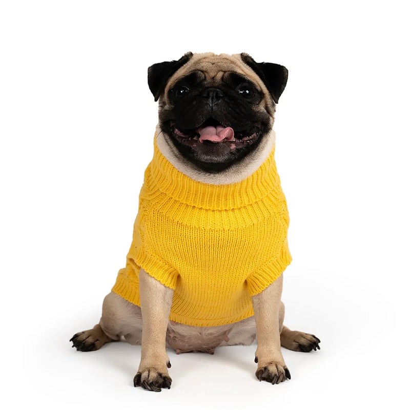 ZIGLY Lifestyle Winterized Buttercup Cable Knit Sweater-XL-(51cm)| Warm Knit Winter Sweater for Dogs - Image 4