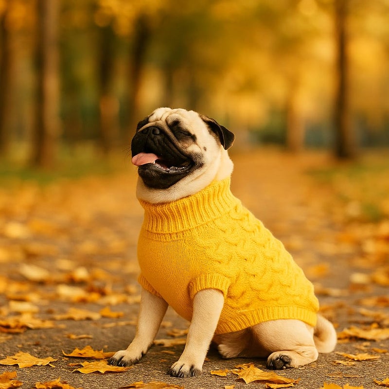 ZIGLY Lifestyle Winterized Buttercup Cable Knit Sweater-XL-(51cm)| Warm Knit Winter Sweater for Dogs - Image 3