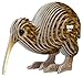 EUGY 091 Brown Kiwi EcoFriendly 3D Paper Craft Puzzle - Image 2