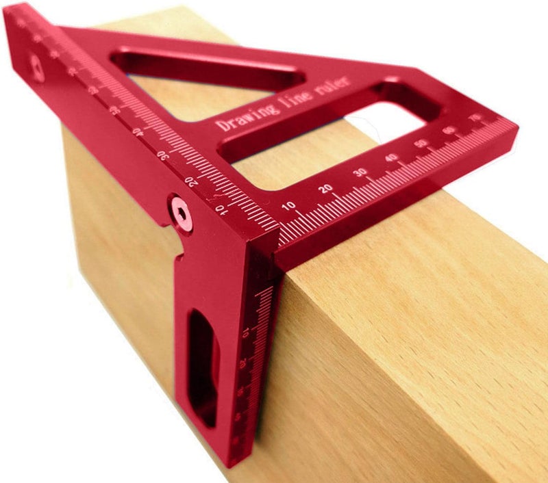 Square Ruler | Aluminum Alloy Construction Ruler | Right Angle Ruler Woodworking Straight Line Drawing Tool for Decorative Design - Image 5