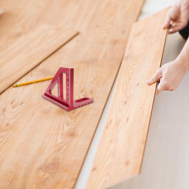 Square Ruler | Aluminum Alloy Construction Ruler | Right Angle Ruler Woodworking Straight Line Drawing Tool for Decorative Design - Image 3