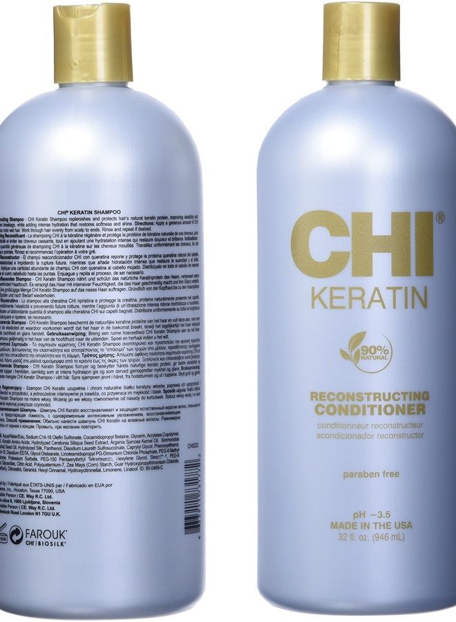 CHI Moisturize It Duo Keratin Shampoo & Conditioner, 32oz - Image 2