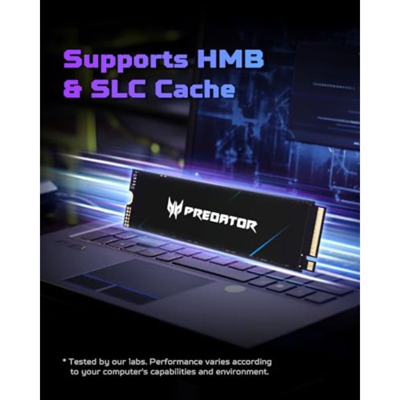 SSD داخلي للكمبيوتر الشخصي لأجهزة الكمبيوتر المحمول وسطح المكتب وPS5: M.2 2280 PCIe Gen4 x4 NVMe 2.0، بسرعة تصل إلى 7200 ميجابايت/ثانية، HMB+SLC، أسود - Image 5