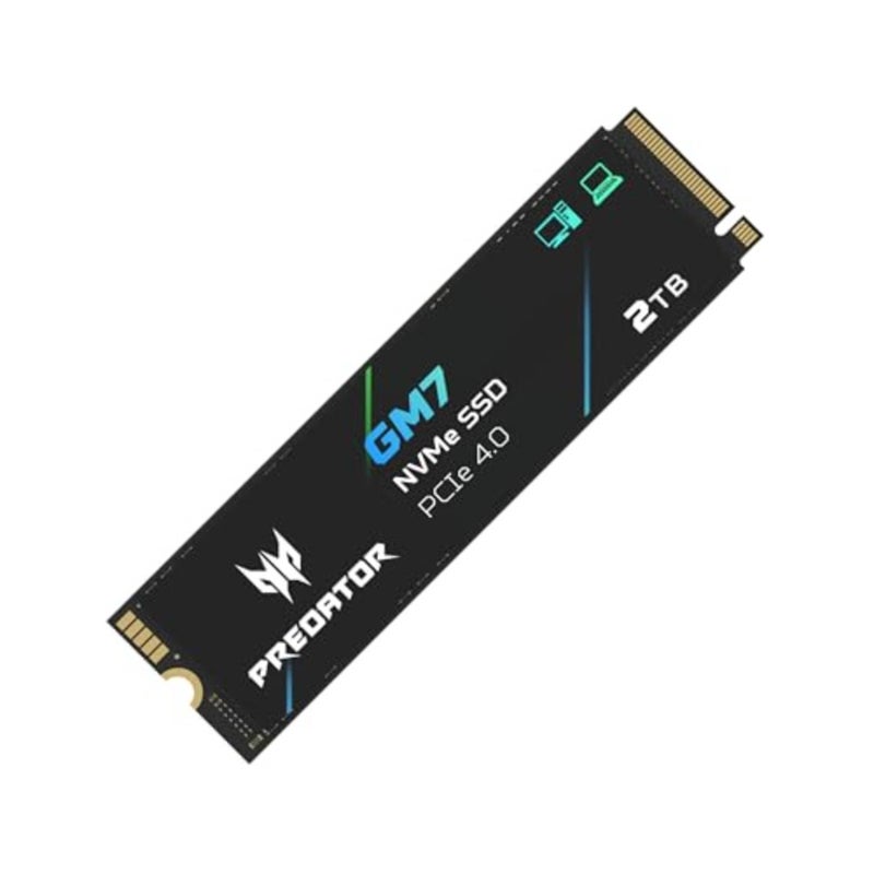 SSD داخلي للكمبيوتر الشخصي لأجهزة الكمبيوتر المحمول وسطح المكتب وPS5: M.2 2280 PCIe Gen4 x4 NVMe 2.0، بسرعة تصل إلى 7200 ميجابايت/ثانية، HMB+SLC، أسود - Image 2