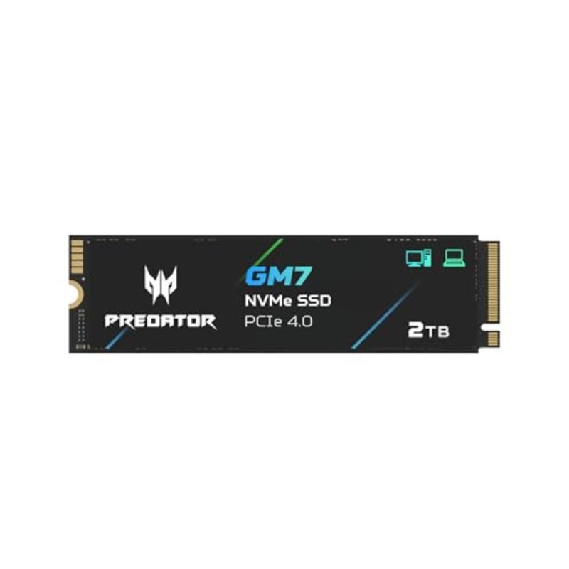 SSD داخلي للكمبيوتر الشخصي لأجهزة الكمبيوتر المحمول وسطح المكتب وPS5: M.2 2280 PCIe Gen4 x4 NVMe 2.0، بسرعة تصل إلى 7200 ميجابايت/ثانية، HMB+SLC، أسود - Image 1