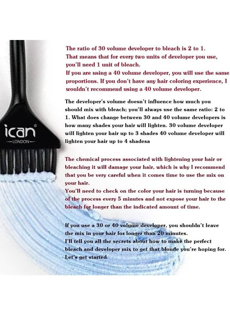 iCan London ican Rapid Blue Bleach Powder Dust Free extra strong formula 500g  - Image 3