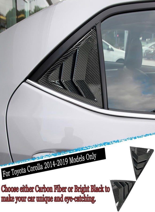 MUXEE Window Louver 2Pcs Side Vent Window Louvers for Toyota Corolla 2014-2019, ABS Print Sport Window Decorative Covers, Exterior Trim Accessories - Carbon Fiber(Not Fit 2019 Corolla Hatchback) - Image 4