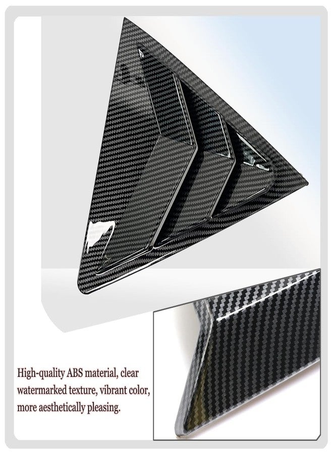 MUXEE Window Louver 2Pcs Side Vent Window Louvers for Toyota Corolla 2014-2019, ABS Print Sport Window Decorative Covers, Exterior Trim Accessories - Carbon Fiber(Not Fit 2019 Corolla Hatchback) - Image 5