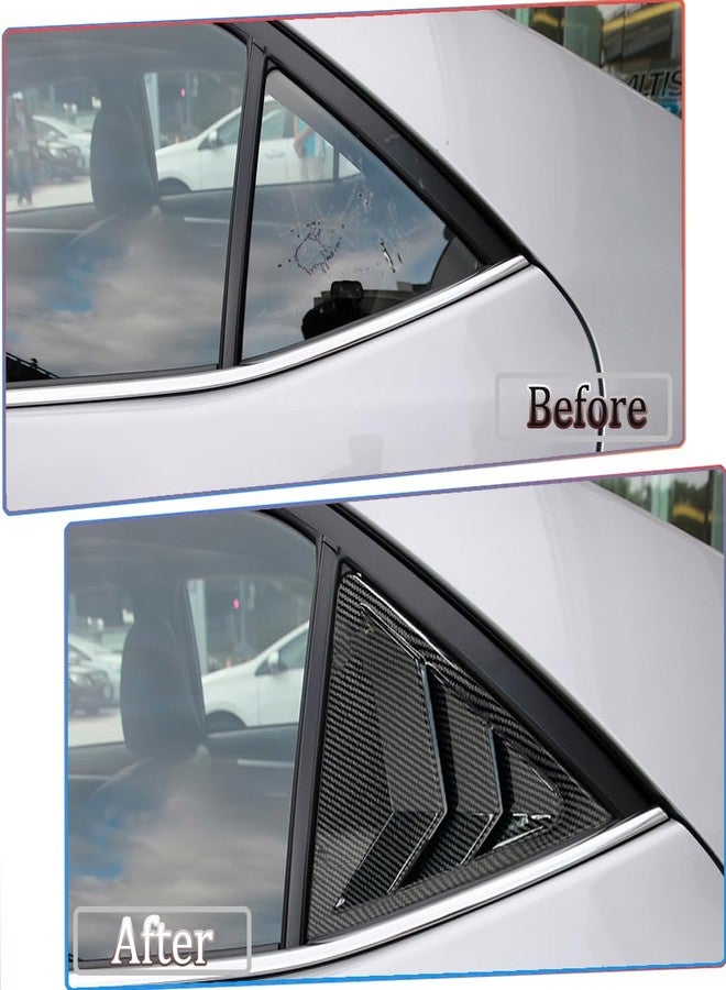 MUXEE Window Louver 2Pcs Side Vent Window Louvers for Toyota Corolla 2014-2019, ABS Print Sport Window Decorative Covers, Exterior Trim Accessories - Carbon Fiber(Not Fit 2019 Corolla Hatchback) - Image 3